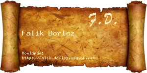 Falik Dorisz névjegykártya